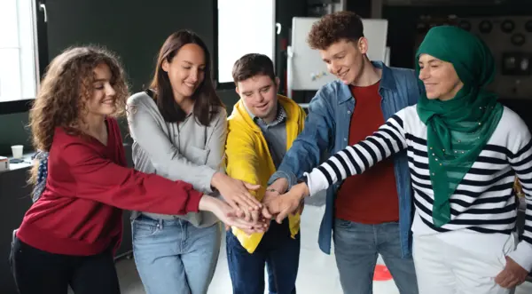 a group of students in an inclusivity program to enhance student life.